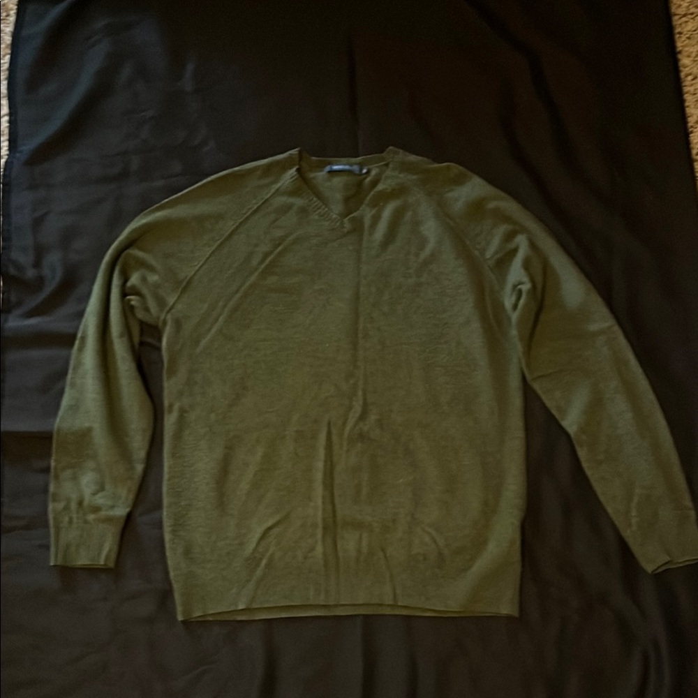 Michael Stars Forest Green V-Neck Men's Sweater